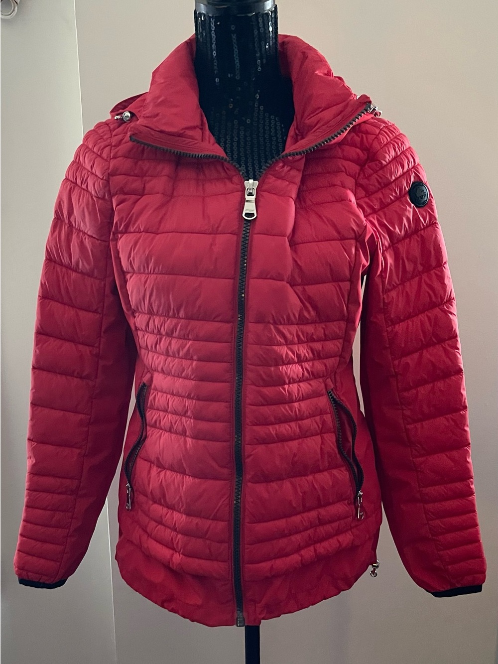 Pajar Red Quilted Lightweight Puffer Jacket Size Medium